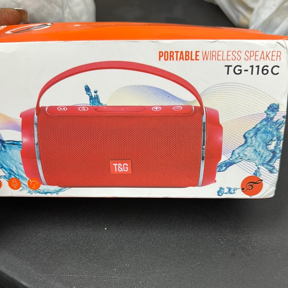 T&G Red Portable Wireless Speaker TG-116C